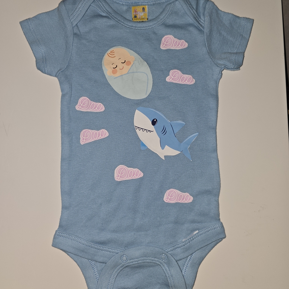Blue Baby Shark Kids One Piece